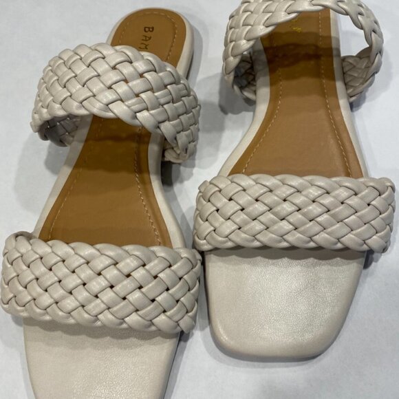 Bamboo Ivory Braided-Strap Kick Sandal - Women Brand Size 7.5 - Picture 5 of 5